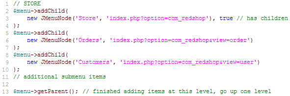 admMenu new-item code